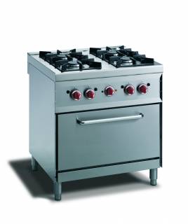 CookTek Cucina gas 4 fuochi - forno convezione elettrico gn 1/1