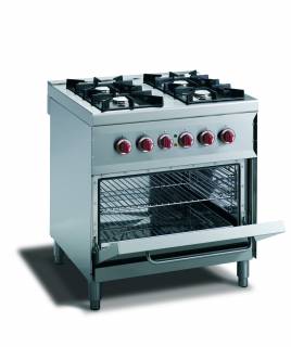 CookTek Cucina gas 4 fuochi fiamma pilota - forno elettrico gn 2/1