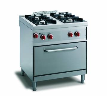 CookTek Cucina gas 4 fuochi fiamma pilota - forno gas gn 1/1