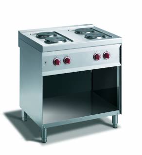 CookTek Cucina elettrica 4 piastre vano a giorno