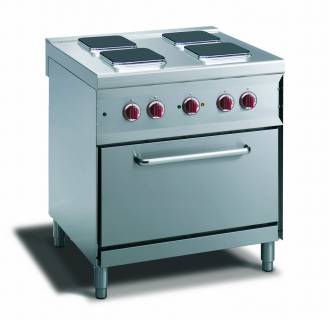 CookTek Cucina elettrica 4 piastre quadre forno convezione elettrico gn 1/1