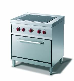 CookTek Cucina elettrica vetroceramica 4 piastre forno convezione elettrico gn 1/1