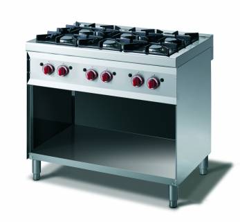 CookTek Cucina gas 6 fuochi con vano a giorno