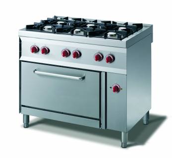 CookTek Cucina gas 6 fuochi fiamma pilota - forno convezione elettrico gn 1/1