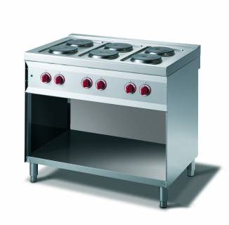 CookTek Cucina elettrica 6 piastre vano a giorno