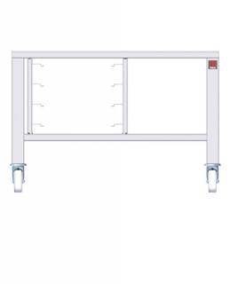 Tavolo fisso in AISI 430 con ruote e supporti - EKTARS1064