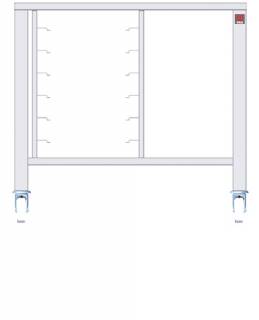 Tavolo fisso in AISI 430 con supporti - EKTAS664