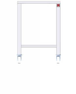 Tavolo fisso in AISI 430 con ruote - EKTR 423