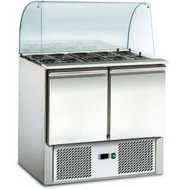 Amitek Saladette refrigerate statiche con vetri curvo - AK900G