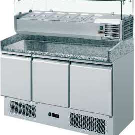 Amitek Saladette refrigerate statiche pizzeria 6 x GN1/4 - Amitek - AK903P33