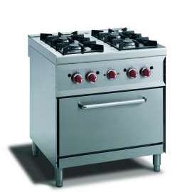 CookTek Cucina gas 4 fuochi - forno convezione elettrico gn 1/1