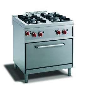 CookTek Cucina gas 4 fuochi - forno gas gn 1/1