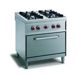 CookTek Cucina gas 4 fuochi fiamma pilota - forno convezione elettrico gn 1/1