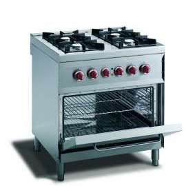 CookTek Cucina gas 4 fuochi fiamma pilota - forno elettrico gn 2/1