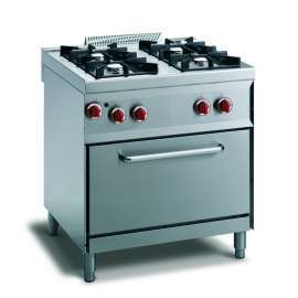 CookTek Cucina gas 4 fuochi fiamma pilota - forno gas gn 1/1