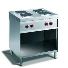 CookTek Cucina elettrica 4 piastre quadre vano a giorno