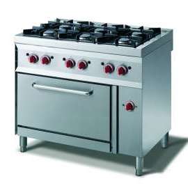 CookTek Cucina gas 6 fuochi - forno convezione elettrico gn 1/1