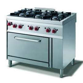 CookTek Cucina gas 4 fuochi - forno gas gn 1/1