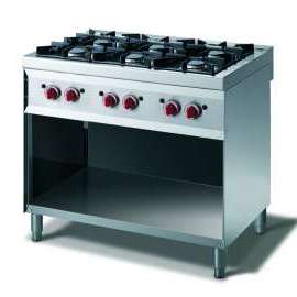 CookTek Cucina gas 6 fuochi con vano a giorno