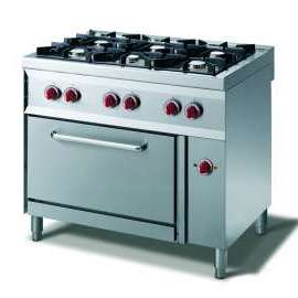 CookTek Cucina gas 6 fuochi fiamma pilota - forno convezione elettrico gn 1/1