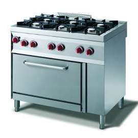 CookTek Cucina gas 6 fuochi fiamma pilota - forno gas gn 1/1