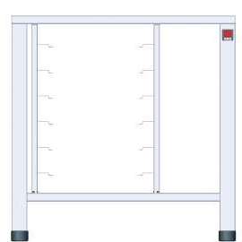 Tavolo fisso in AISI 430 con supporti universali - EKTS 411